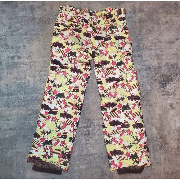 Ride Snowboards Girls XL Insulated Ski Snow Snowboard Pants Clouds Lightening - Picture 3 of 5